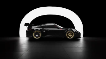 Black Porsche 911 In Motion Wallpaper