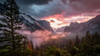 Yosemite Valley Morning Scenery 4K 5K Wallpaper