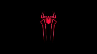 Spiderman Symbol Black 5k Wallpaper