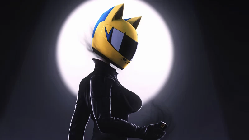 Celty Biker Girl 5k Wallpaper