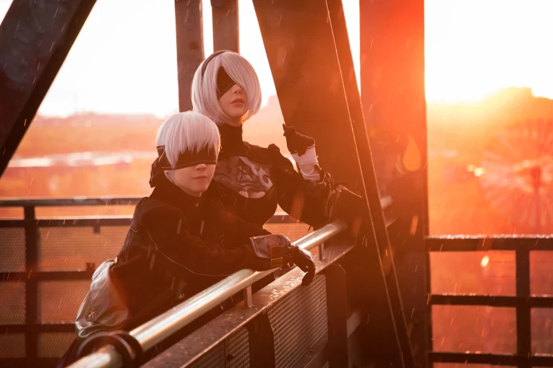 2b 9s Nier Automata Cosplay 5k Wallpaper