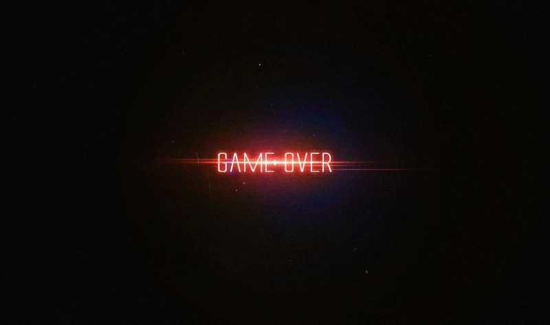 Game Over Typography 4k Wallpaper