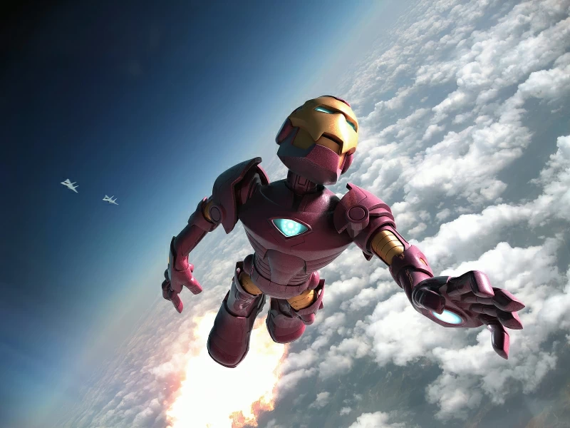 Iron Man Above Clouds Wallpaper