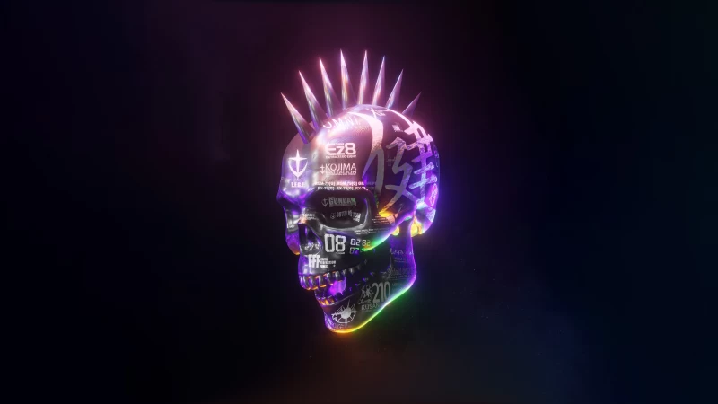 Spikes Skull Wallpaper