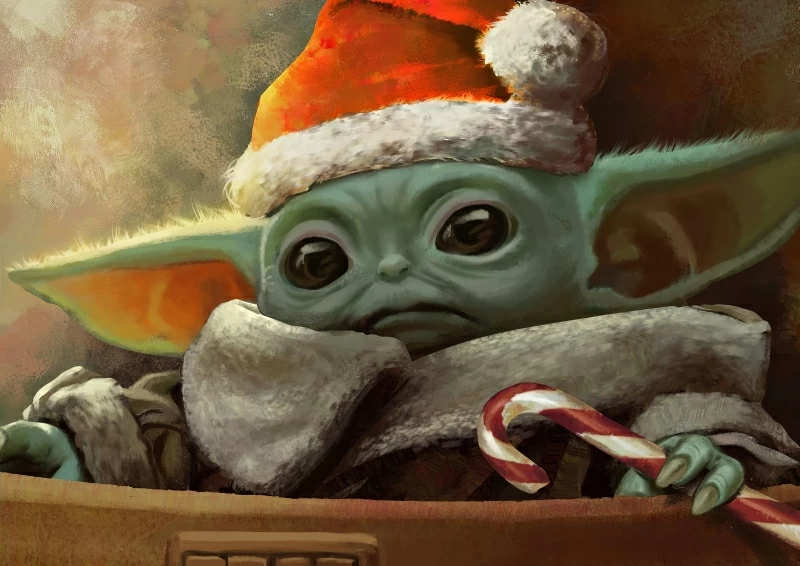 X Mas Baby Yoda 4k Wallpaper