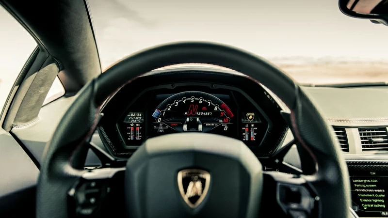 Lamborghini Aventador S Roadster 2020 Hud Wallpaper