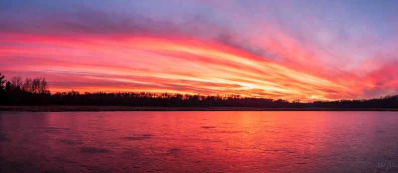 Christmas Sunset In Michigan 5k Wallpaper