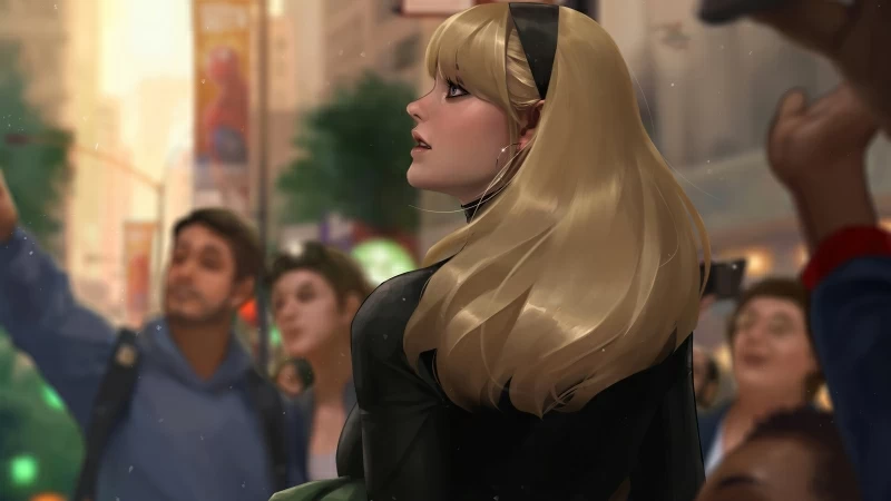 Gwen Stacy City 4k Wallpaper