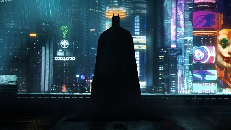 Neon Gotham Batman 4k Wallpaper