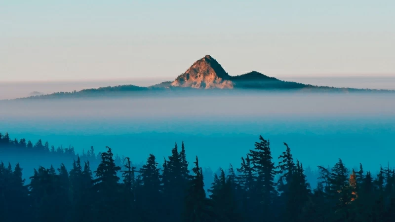 Mountain Peak over Clouds 4K Wallpaper