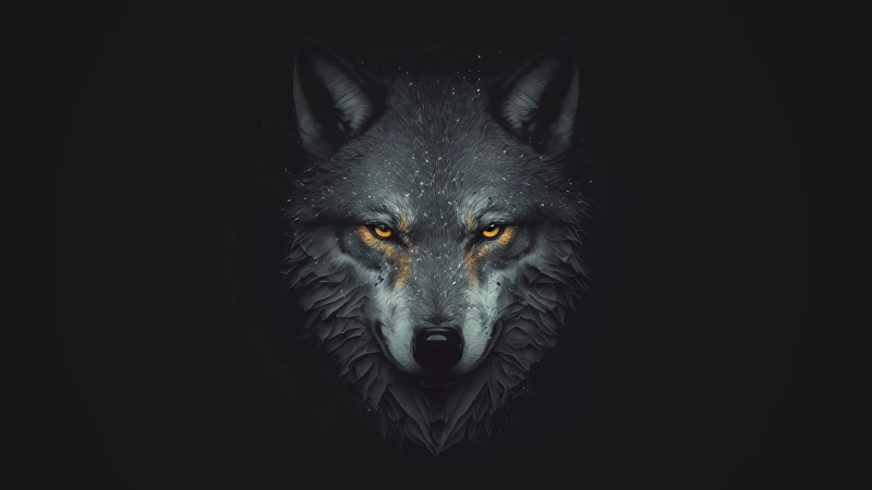 Wolf Digital 4k Wallpaper