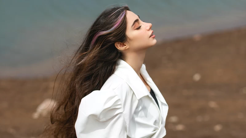 Girl Hairs Colorful Streaks 4k Wallpaper