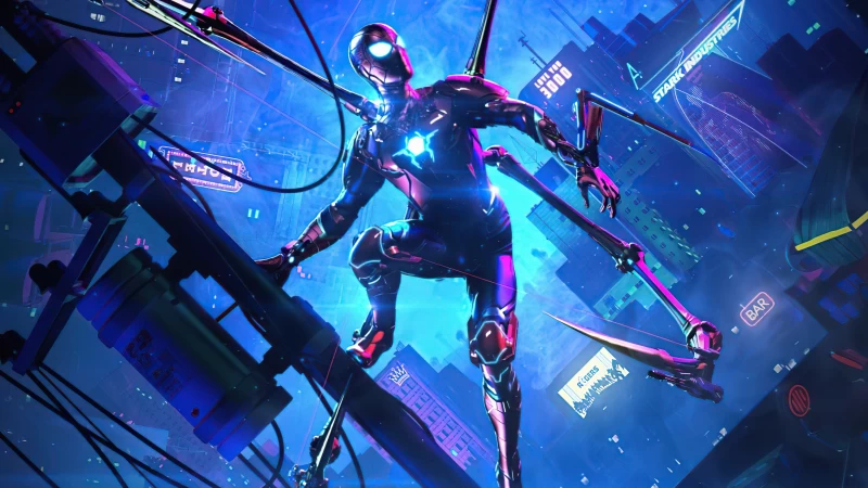 Spider Verse Into The Cyberpunk 5k Wallpaper