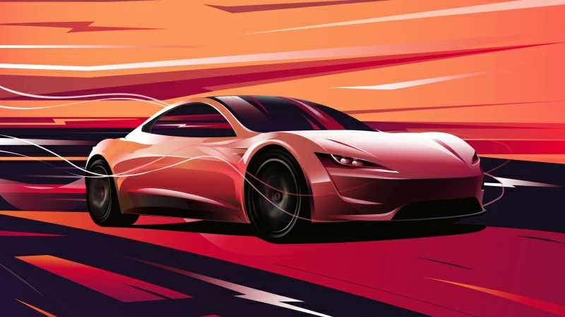 Tesla Roadster 4K 8K Wallpaper