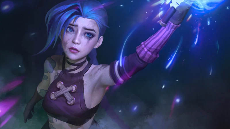 Arcane Jinx Fan Art 4k Wallpaper