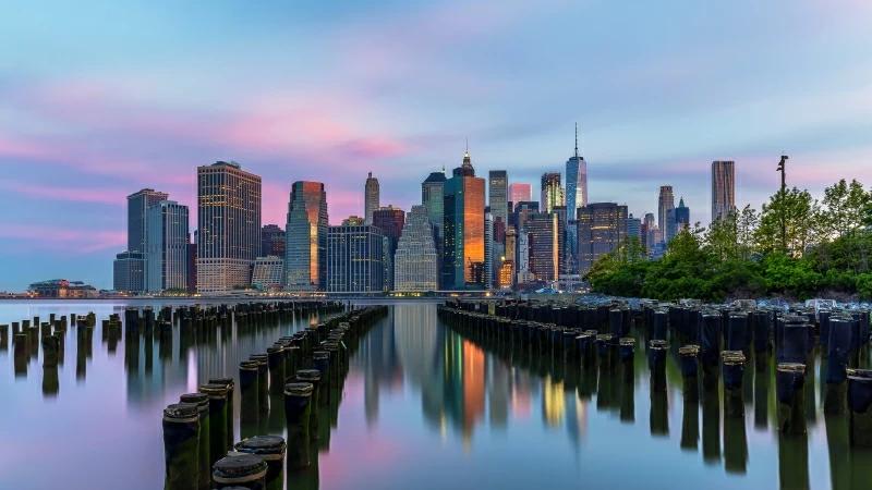 Brooklyn Bridge Park at Sunrise 5K Wallpaper