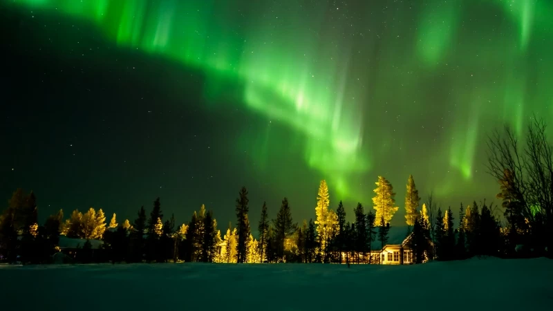 Northern Lights Finland 4K Wallpaper