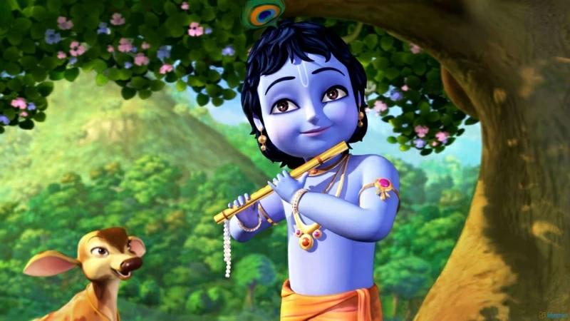 Animated Lord Krishna HD Animated Wallpaper