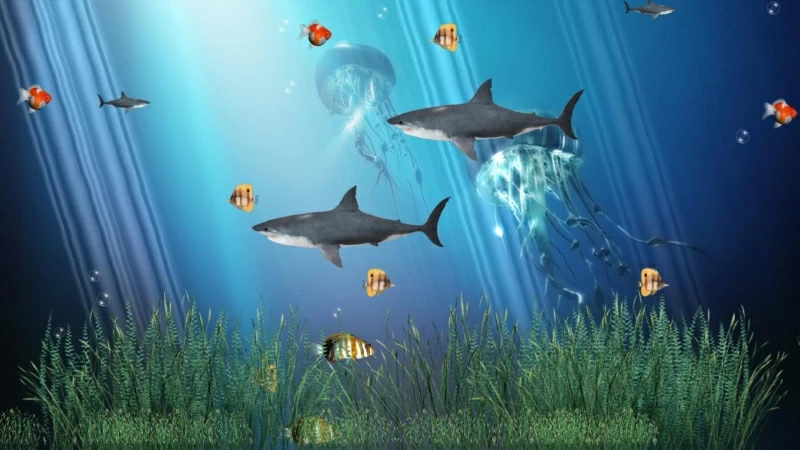 Animated Underwater Colorful Fishes HD Animated Wallpaper