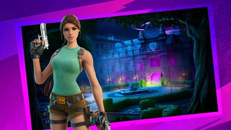 Fortnite Lara Croft Manor HD Fortnite Wallpaper