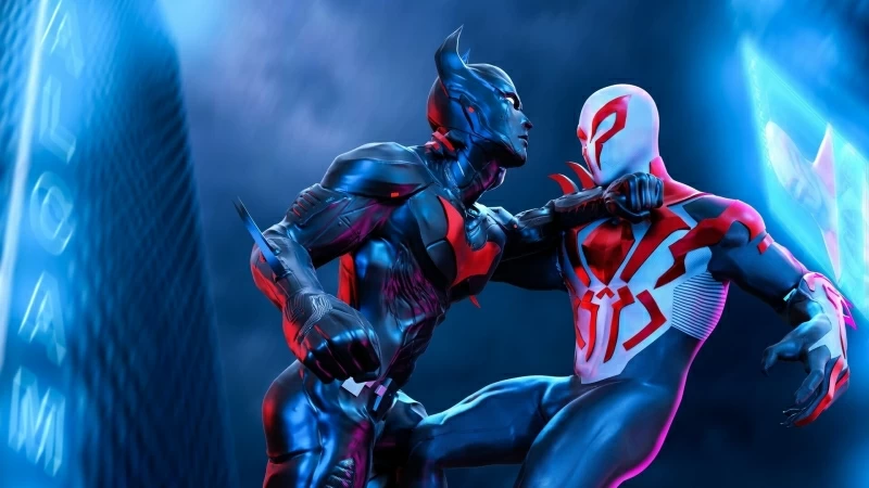 Spiderman 2099 Vs Batman Beyond HD Spiderman Wallpaper