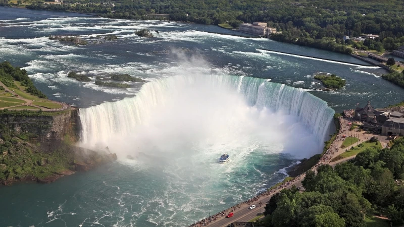 Boat On Canada Niagara Falls HD Nature Wallpaper