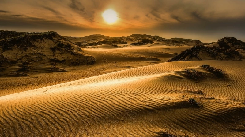 Desert Landscape Nature Sand Sunset 4K HD Nature Wallpaper