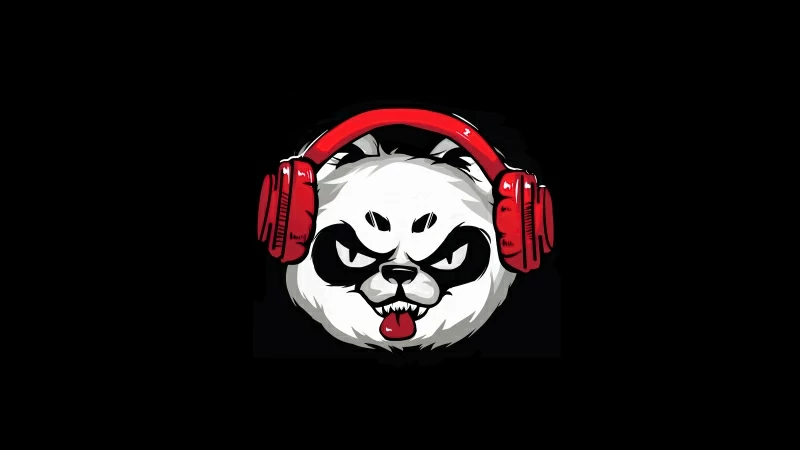 Naughty Panda Minimal 5k Wallpaper