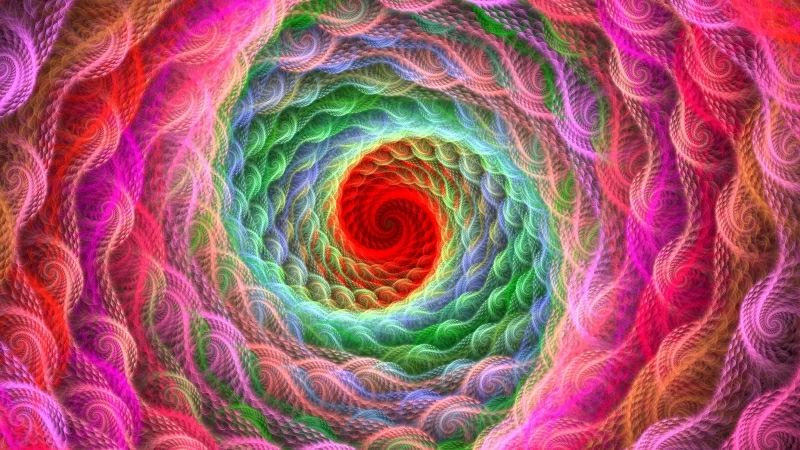 Spiral Bright Colorful Swirling 4K HD Abstract Wallpaper