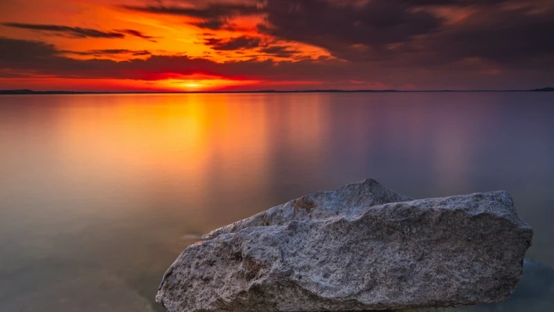 Gray Rocks Near Body Of Water 5k Wallpaper