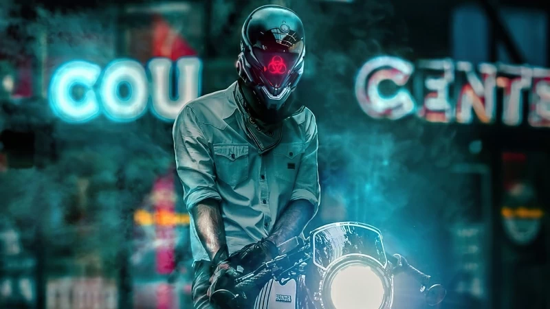 Scifi Biker Boy 4k Wallpaper