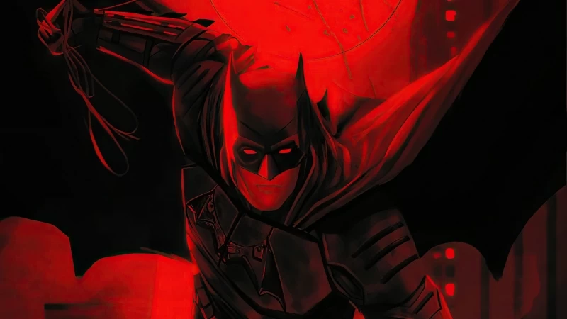 The Batman Red Flame 5k Wallpaper