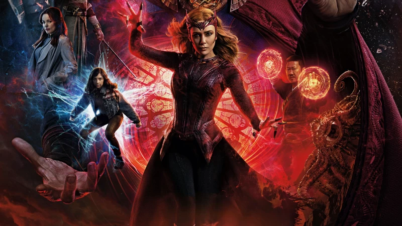 Movie Doctor Strange in the Multiverse of Madness Scarlet Witch Elizabeth Olsen Wallpaper