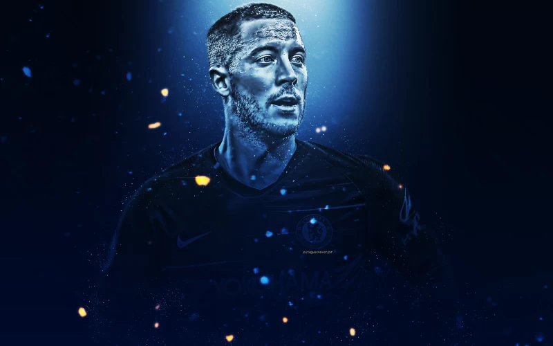 Minimalist Sports Eden Hazard Soccer Player Belgian Chelsea F.C. Wallpaper