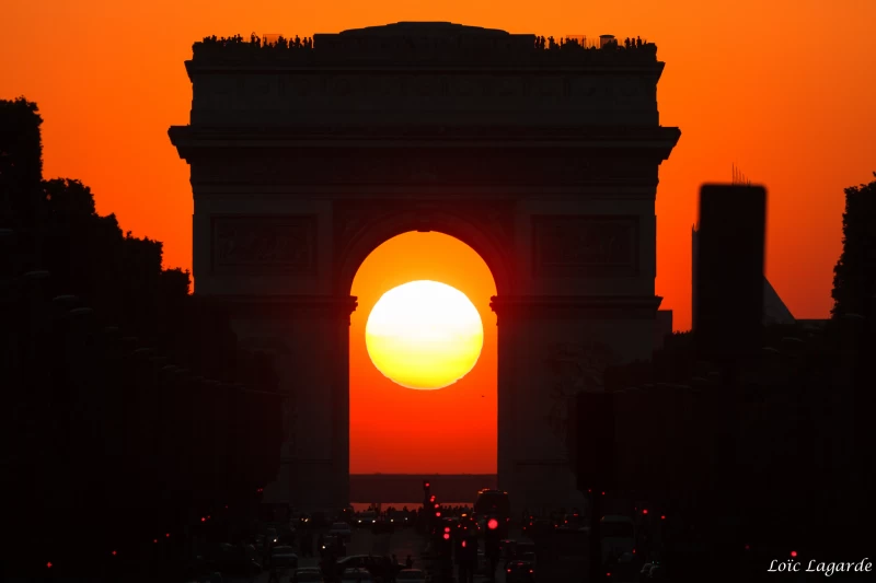 Man Made Arc De Triomphe Monuments Monument Paris Sunset Sun Silhouette Wallpaper