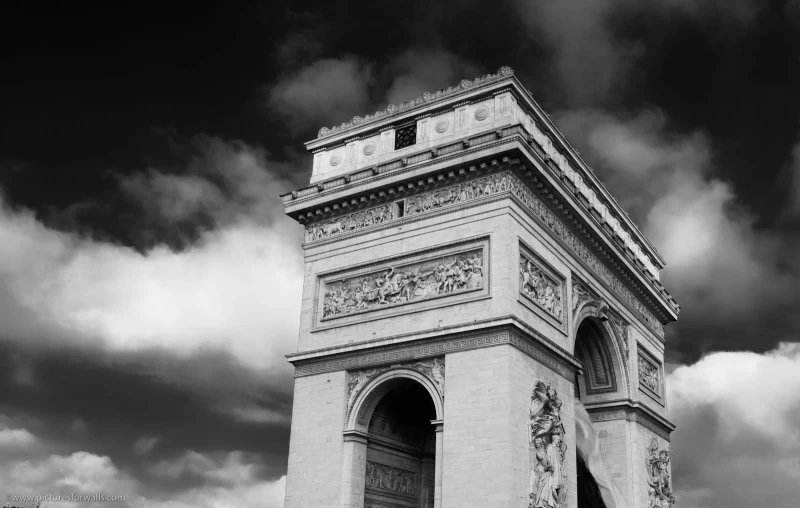 Photography of Arc De Triomphe  Monuments  Black & White Wallpaper