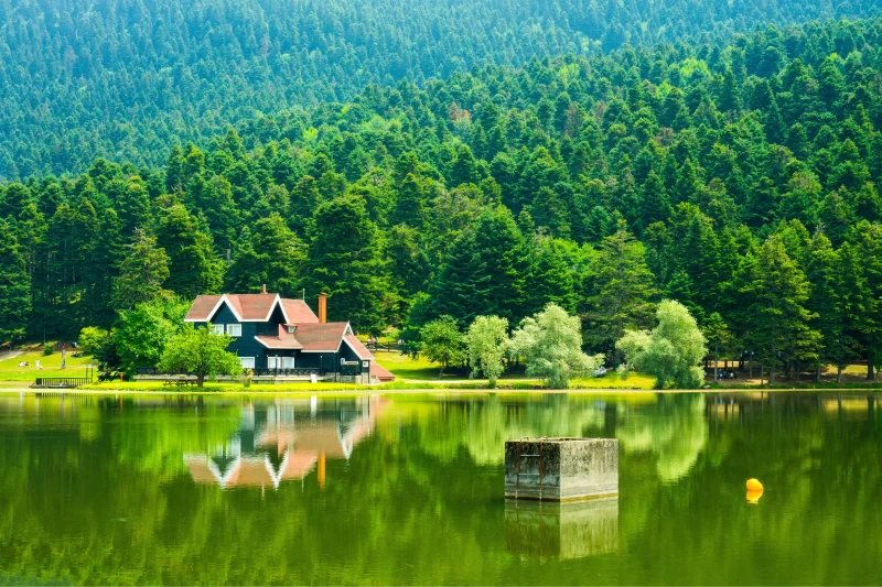 Earth Landscape House Lake Reflection HD Wallpaper | Background Image