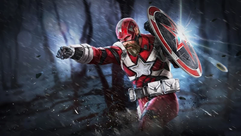 Red Guardian Marvel Future Fight 4K Wallpaper