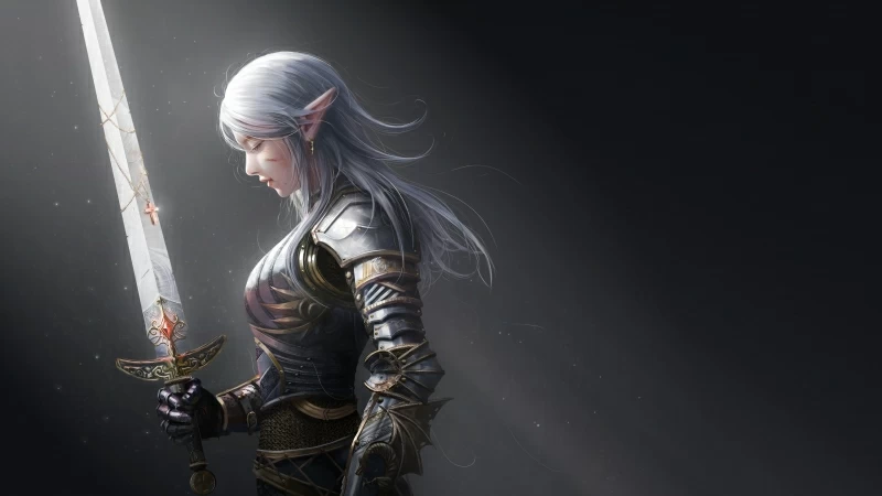 Elf Warrior Sword 4K HD Wallpaper