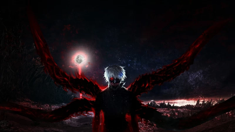 Tokyo Ghoul Night Moon 4K HD Wallpaper