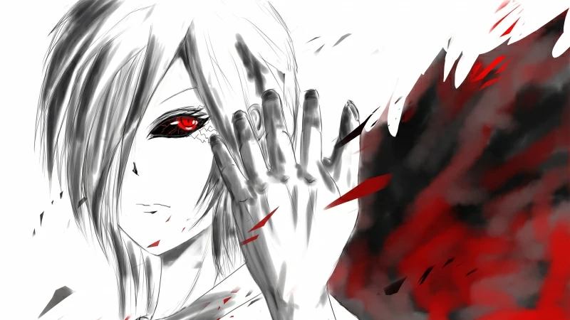 Tokyo Ghoul Red Eye Girl 4K HD Wallpaper