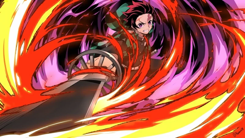 Demon Slayer Fire 4K HD Wallpaper