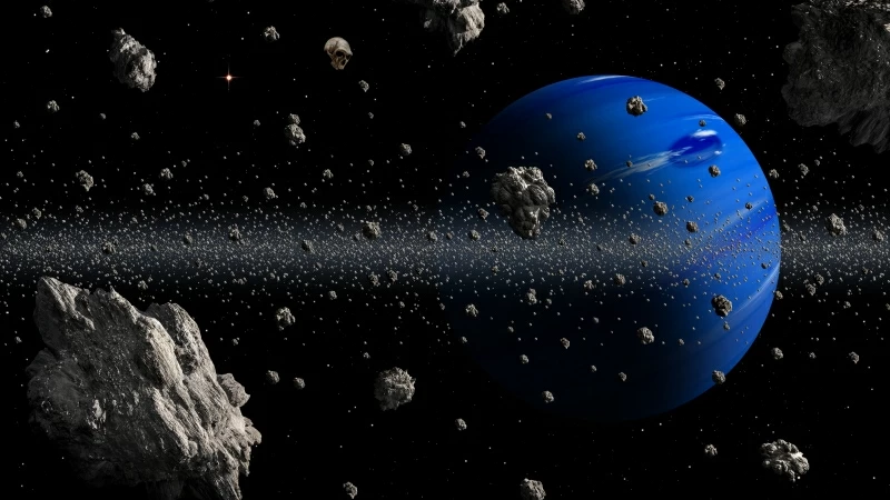 Planet Steroids Space Blue Asteroid Belt 4K HD Wallpaper