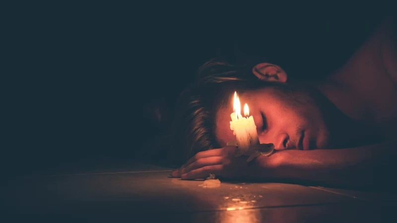 Sad Boy Candle Hand Sleep 4K 5K HD Wallpaper