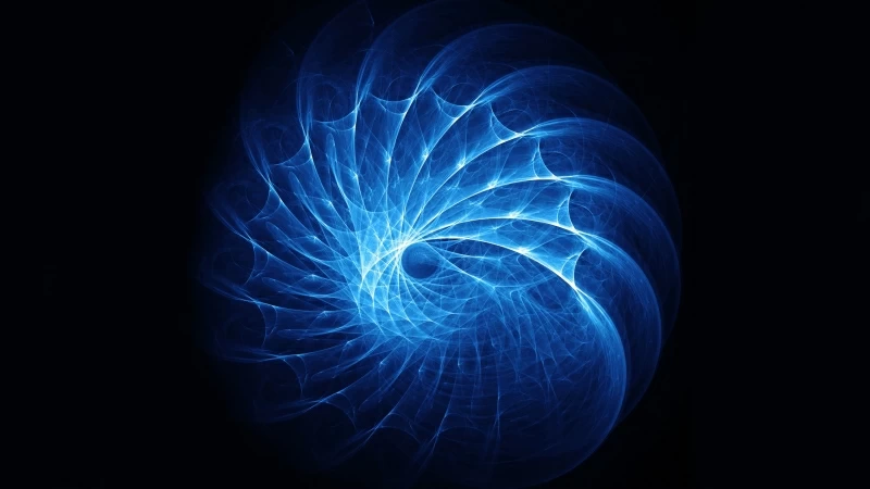 Abstract Blue Spiral 4K HD Wallpaper