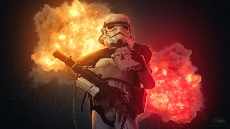 Stormtrooper Explosion 4K HD Wallpaper