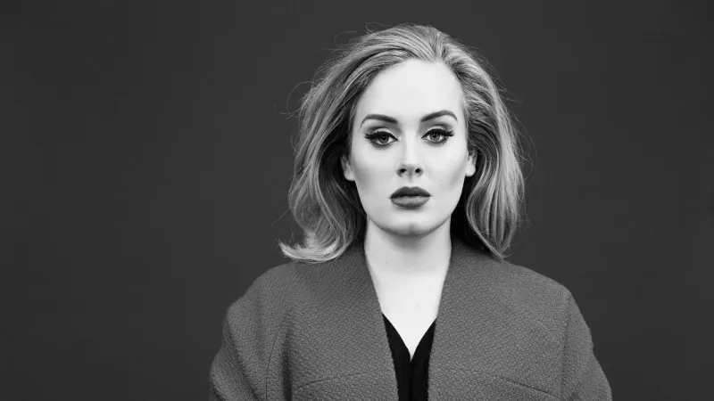 Adele Monochrome Wallpaper