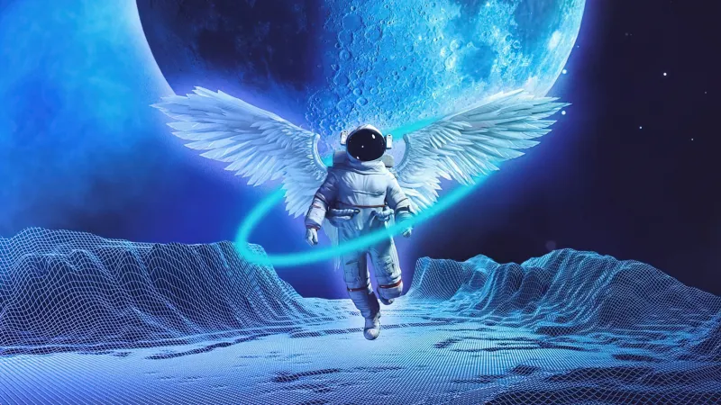 Angel Astronaut 4k Wallpaper