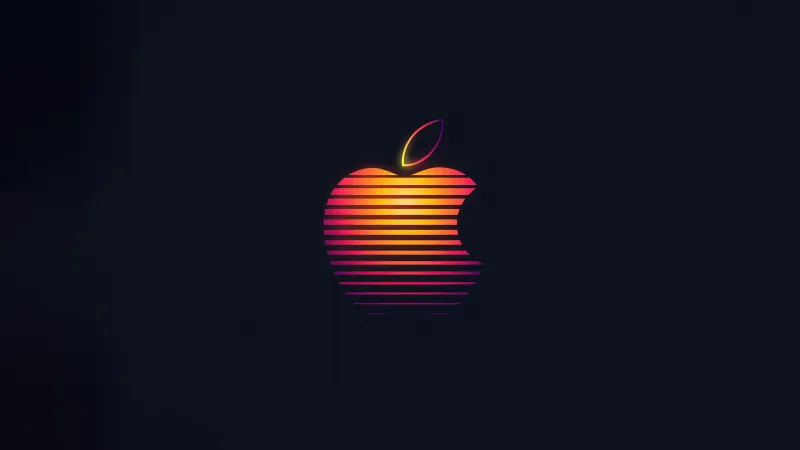 Apple Glowing Logo 4k Wallpaper