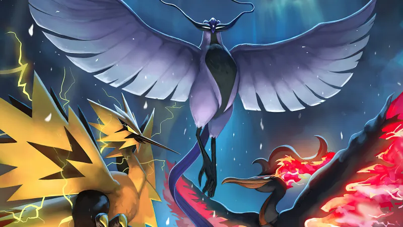 Articuno Zapdos Moltres 4k Wallpaper